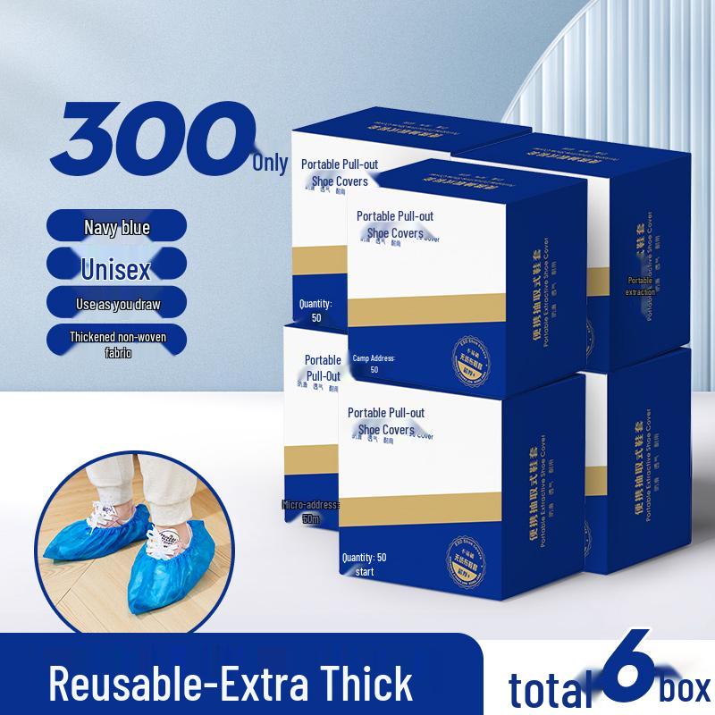 Waterproof Non-Slip Disposable Shoe Covers: Thick, Wear-Resistant, Non-Woven Foot Covers for Indoor Use