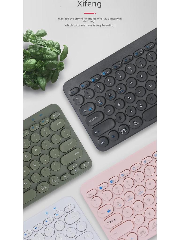 Wireless Bluetooth Keyboard for Tablets, Phones, Notebooks, and Desktops - Portable and Compact for Home or Office.