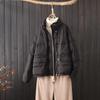 Down jacket women's short new winter small bread jacket warm stand-up collar white duck down light jacket