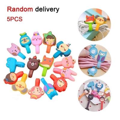 Cute Cartoon Earphone Headphone Cable Wire Cord Winder Organizer Clip Wrap