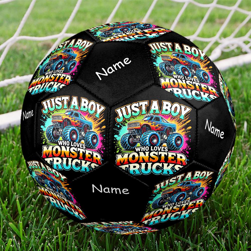 Individueller Name LKW-Thema Größe 5 Fußball, Geeignet für Indoor- und Outdoor-Spiele, ein Geschenk für jeden geeignet.
