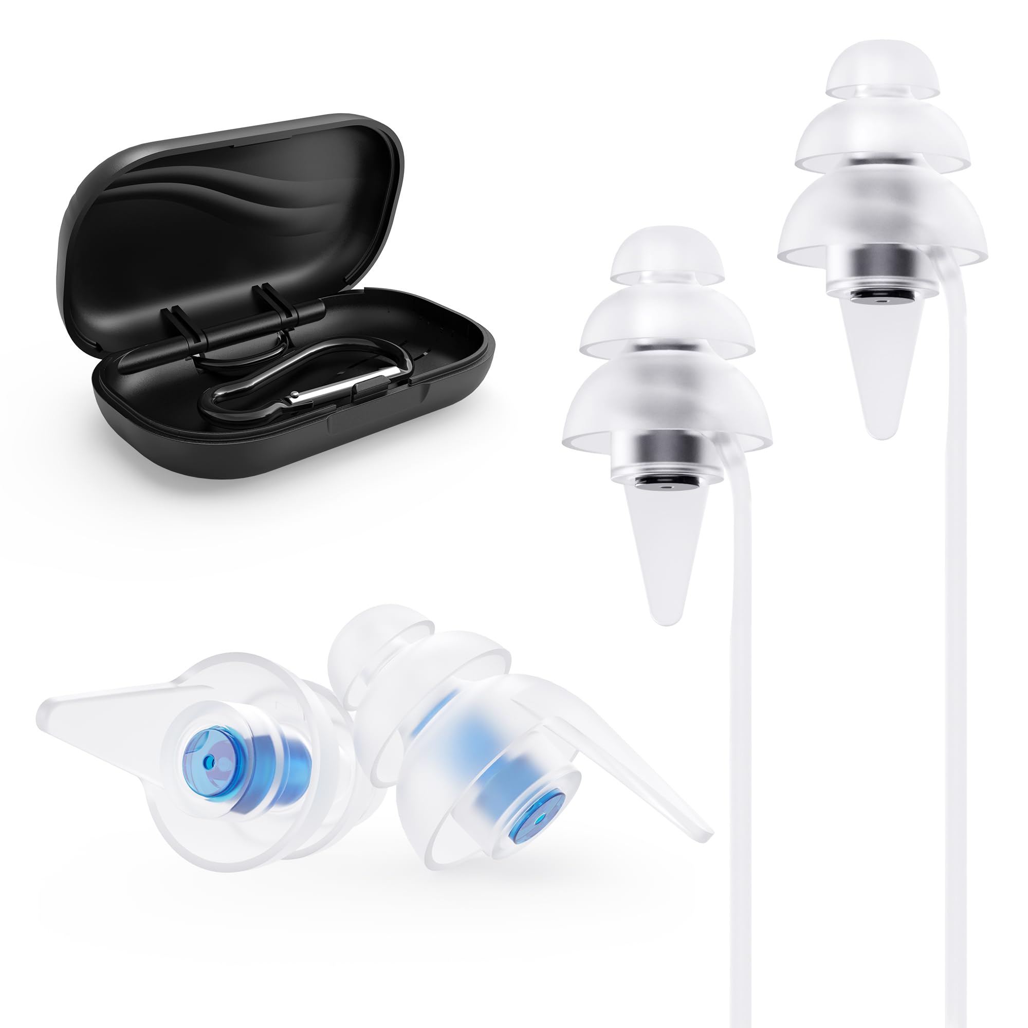 

Quietide Live Ear Prevent Hearing Ideal for Enjoying Loud Music at and Washable and Includes Carrying Case and Japanese Q48 Black and SM Earplugs,