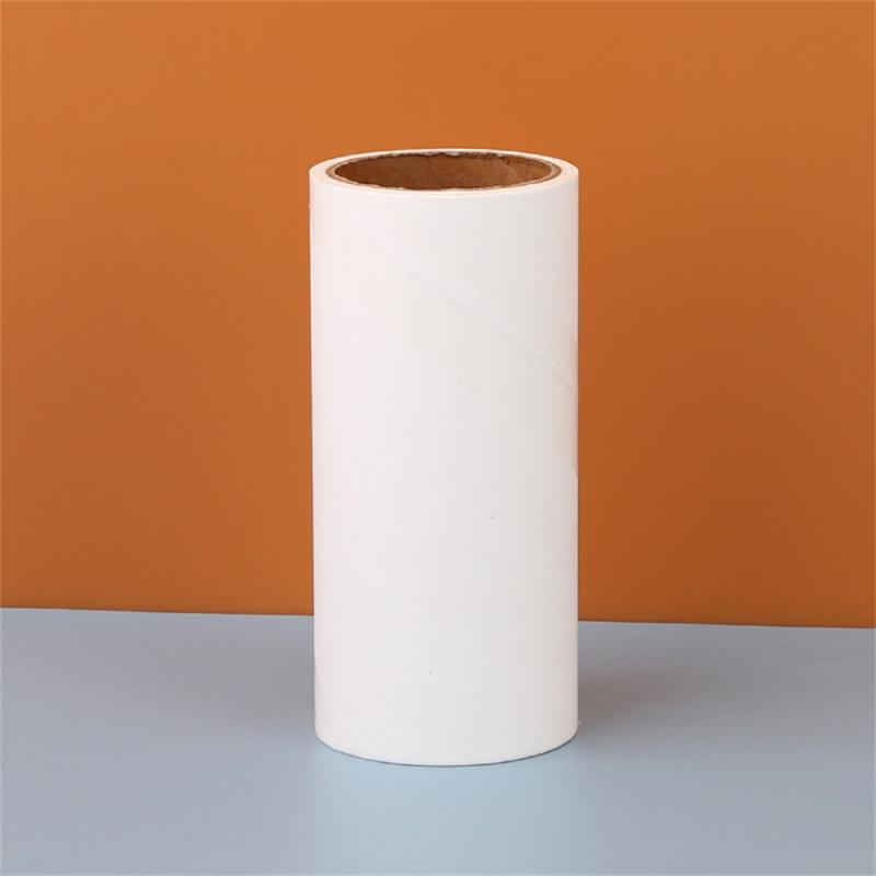 Tearable Roll Paper Sticky Roller Dust Wiper Pet Hair Clothes Carpet Tousle Remover  Replaceable Cleaning Brush  Accessories