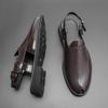 Fashion Men Classic Woven Leather Sandals PU Black Brown British Summer Breathable European and American Buckle Sandals 38-47 Men Sandal
