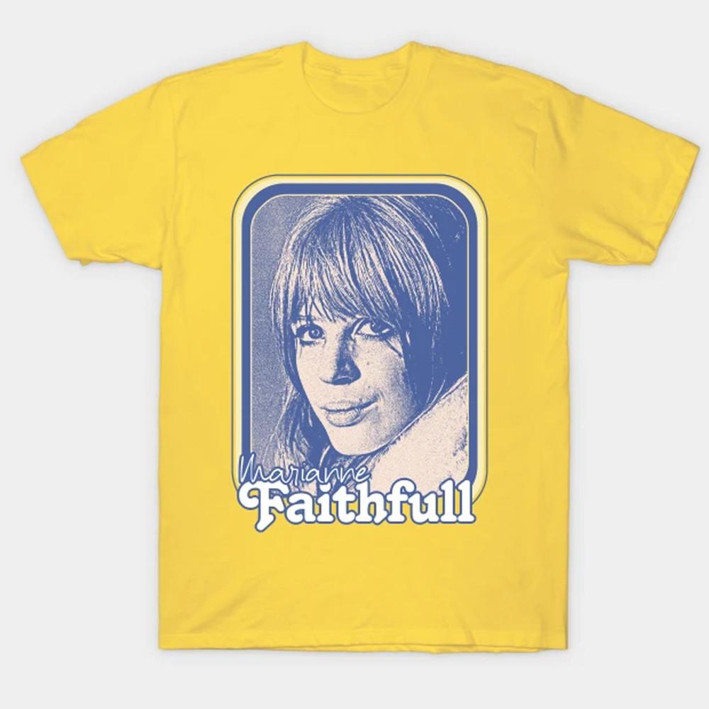 

Marianne Faithfull artwork T-shirt yellow Unisex All sizes S to 5Xl Unisex T-Shirt S