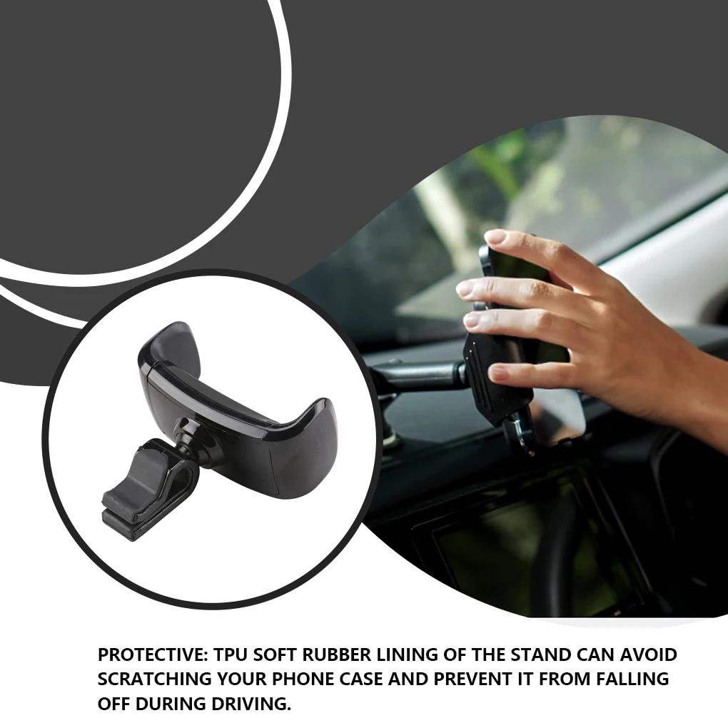 Plastic Automotive Cellphone Holder Portable Rubber Lining 360 Degree Rotatable Stand Bracket for 3.5 to 6-inch Phones