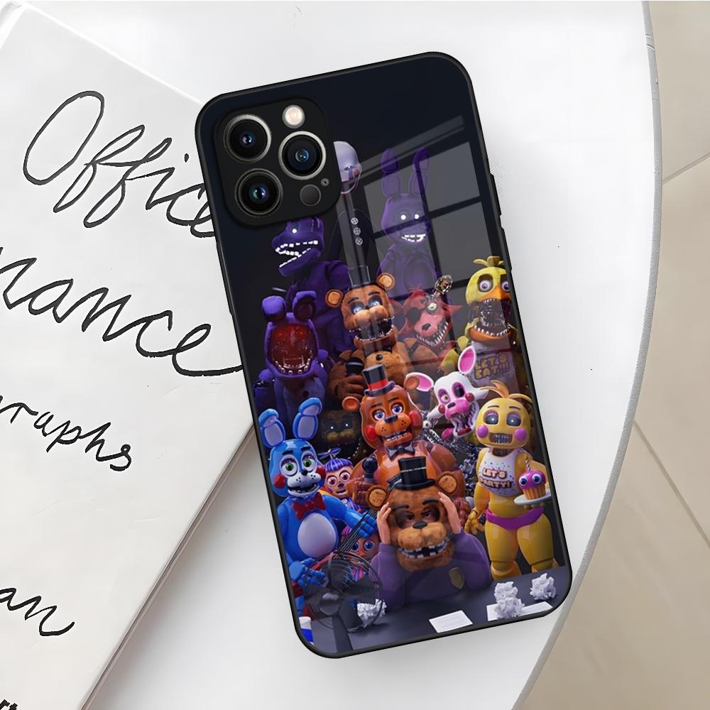Fnaf Five-nights-At-Freddys Phone Case for Iphone 16 15 14 12 11 13 Pro Max Mini X Xr Xs Se 8 Puls glass Cover
