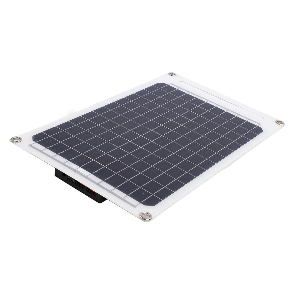 10W Bærbart Solcellepanel 5V Monokrystallinsk Silisium IP65 Vanntett Type C Solcelleladerpanel