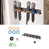 Shockproof Wall Mount Holder for Various Models Microphones Storage Organizers Holds 2/4/6/8 Microphone for Mic Stand
