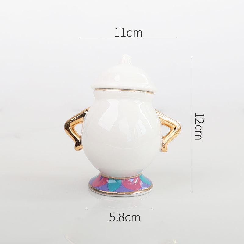 Disney Teapot Cute Cartoon Beauty and The Beast Coffee Pots Mug Mrs Potts Chip Cup Tea Cup Pots One Tea Sets Droshipping