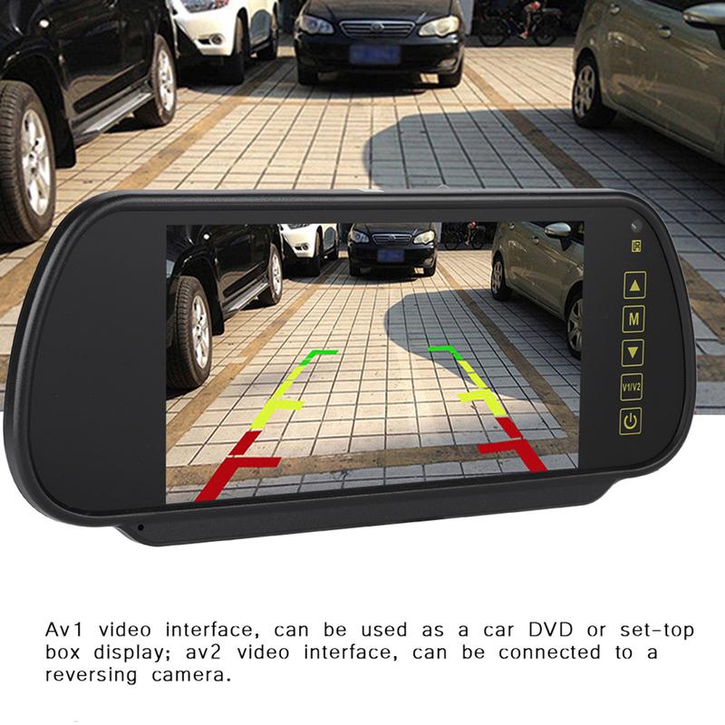 Monitor zpětného zrcátka 7palcový LCD displej monitor couvací kamery pro zadní kameru