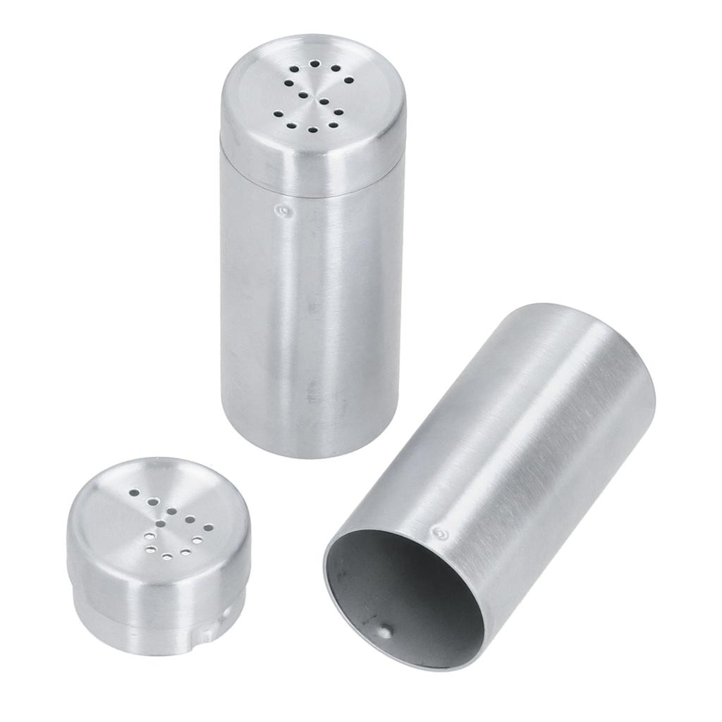 2pcs Spice Jar Stainless Steel Seasoning Bottle Salt and Pepper Shaker Kitchen Tool