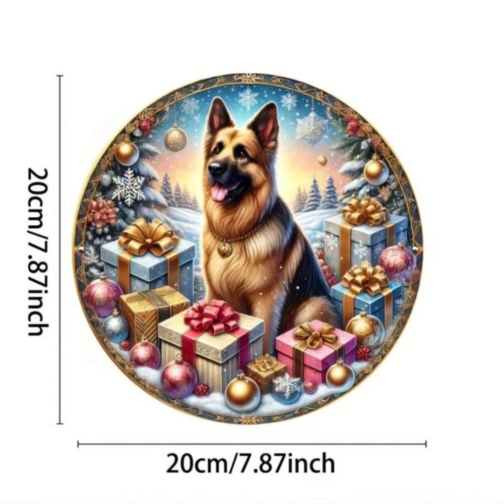 Metal Tin Sign German Shepherd Dog Crown Home Decor Vintage Wall Art