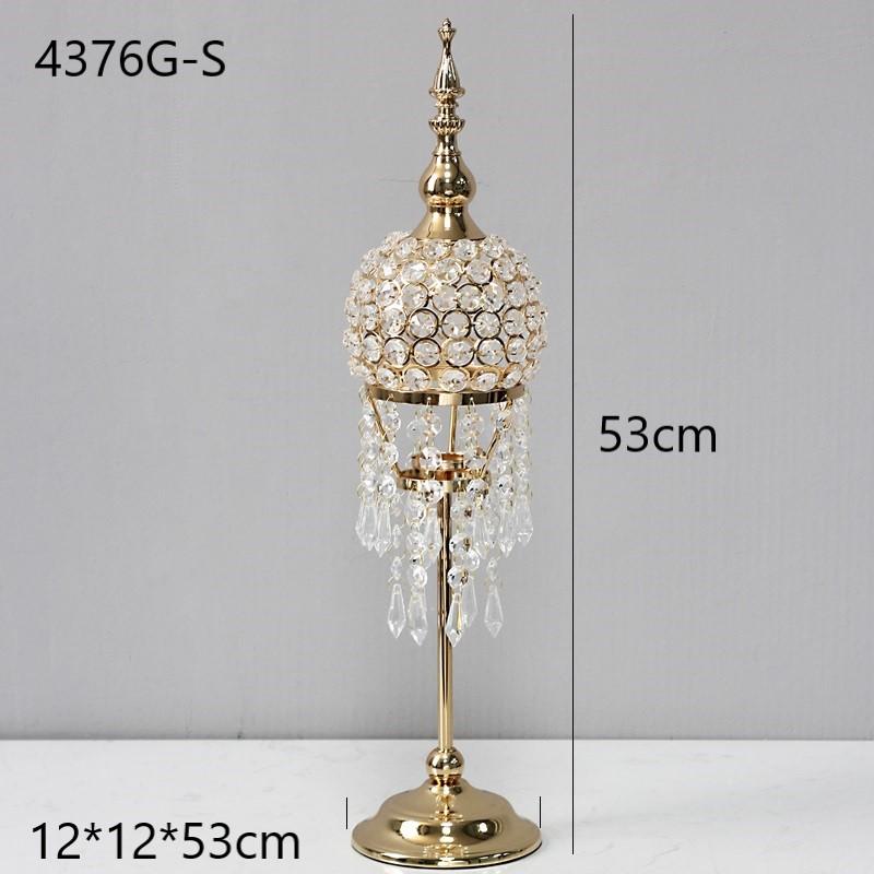 

1 Pcs/ lot Gold Candle Metal Candlestick crystal Table Centerpiece Event Flower Rack Road Lead Wedding Decoration
