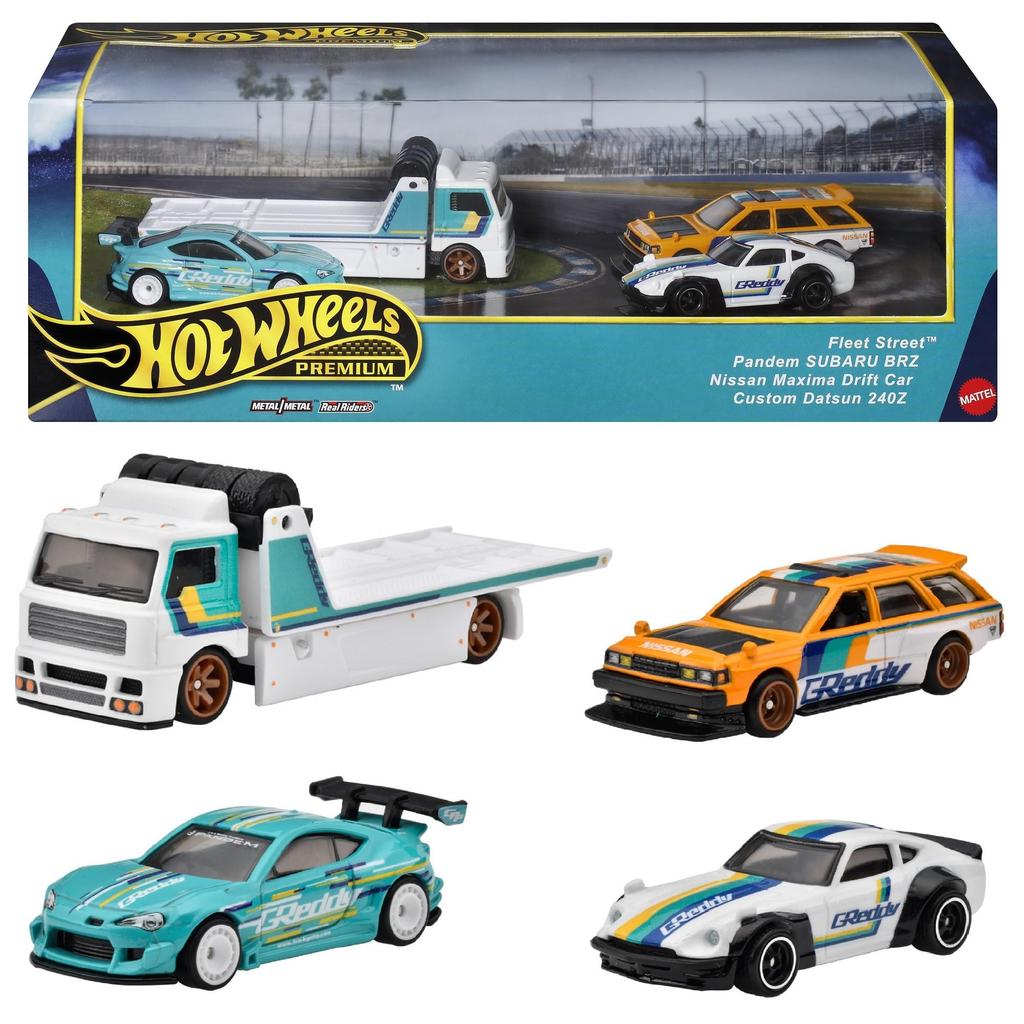 Hot Wheels Premium Set Drifting Vehicle Miniature Ages 3 and HRT53 Collector's - Toys, Cars, Up,