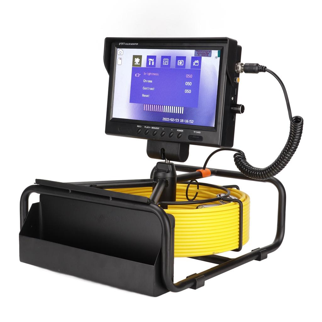 9in Display Screen Endoscope with 16G Memory Card Pipeline Inspection Camera Video Endoscope