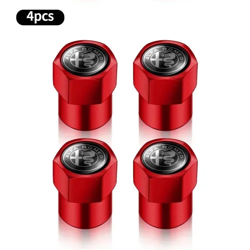 4 Stück Auto Reifen Sechskant Ventilkappe Schraubentyp Staubdicht Für Alfa Romeo 159 147 156 166 Giulietta Giulia Mito Stelvio Brera Spider
