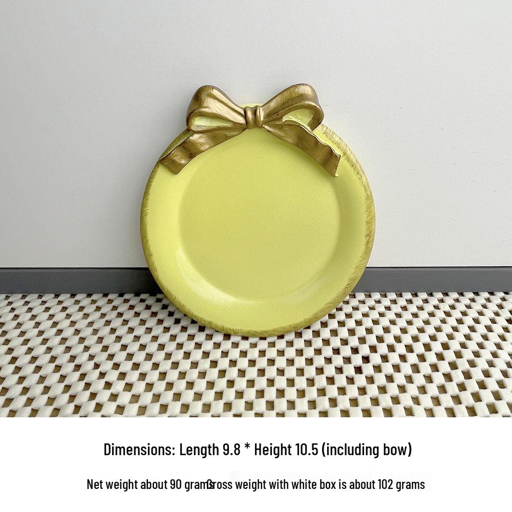 3D Resin Bow Macaron Color Desktop Ornament and Photography Prop Tray