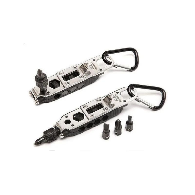 Portable Multifunctional Screwdrivers Set with Emergency Light Detachable Bits Opener Mini Spanner Kit  Key Chain Accessories
