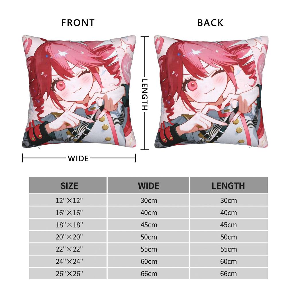Kasane Teto Pillowcase Polyester Cushion Cover Decorations Cartoon Vtuber Pillow Case Cover Home Dropshipping 40*40cm