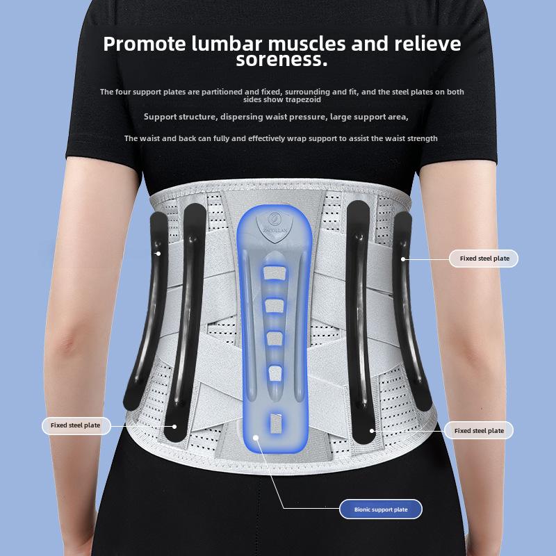Lendenstützgürtel mit Stahlplatte für Männer und Frauen - Ideal zur Erholung bei Bandscheibenvorfällen und zur Bauchstützung.