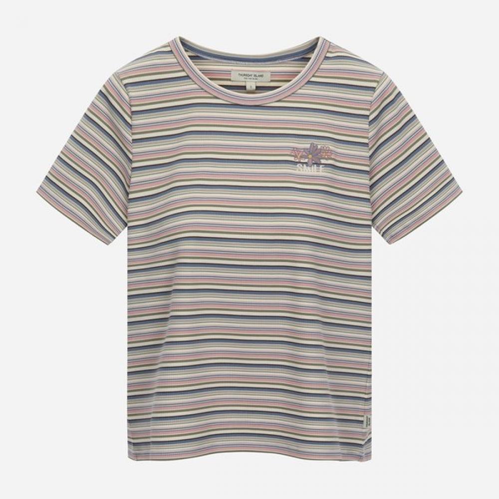Thursday Island Men STripe Ribbed T shirT T264mTs244w