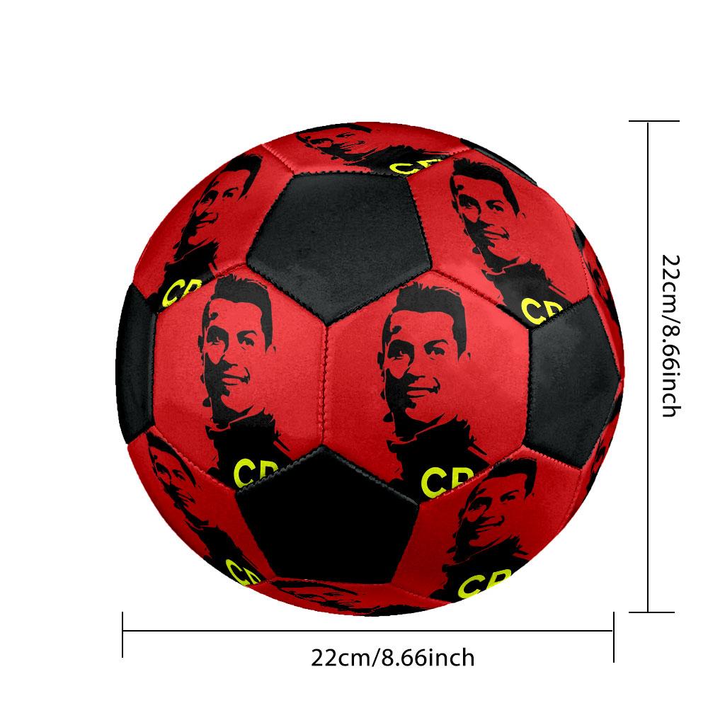 1 Stück Cristiano Ronaldo Unbroken Größe 5 Fußball PrahaHallenfußball Ball Bunt Alle Altersgruppen Maschinengenäht PVC Wettkampfbereit Langlebig Hoher Rückprall