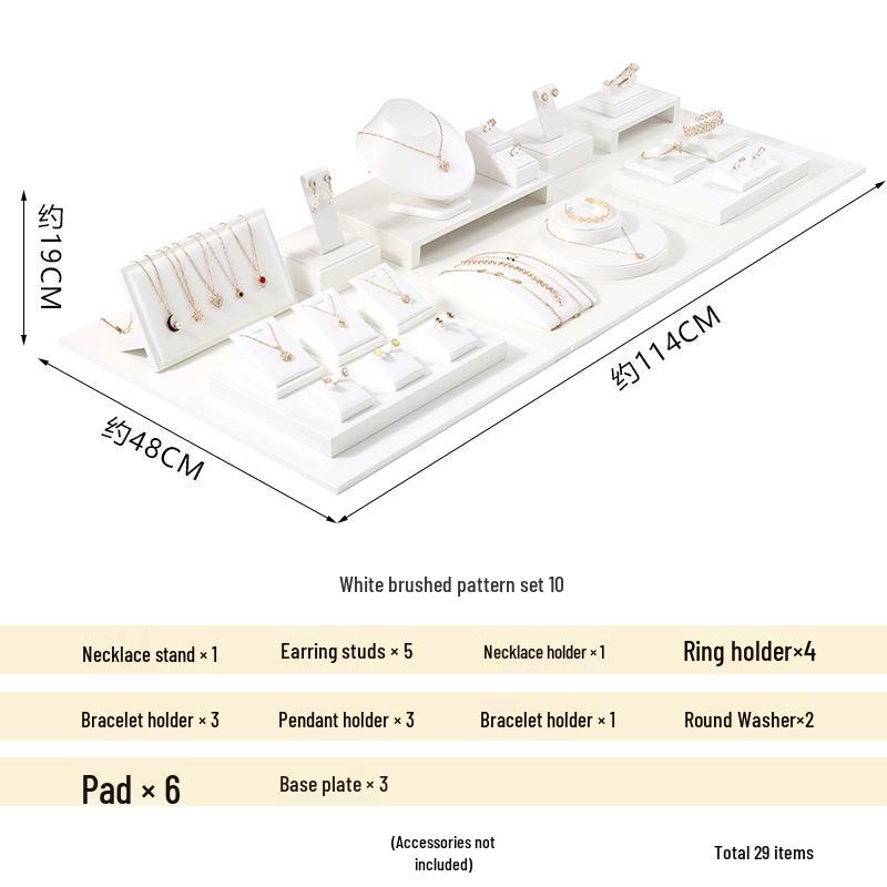 White Jewelry Display Stand for Bracelets, Rings, and Necklaces