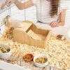 Hamster Sandkasten Holz mit Leiter Hamster Sandbadewanne zur Anreicherung Haustierpflege Komfort Zuhause Käfig Lebensstil Wellness Hygiene