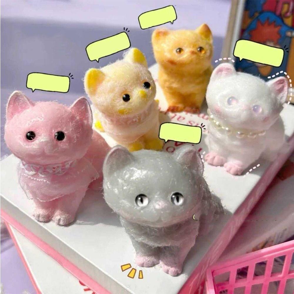 TPR Cat Squeeze Toy Sensory Toy Pinch Decompression Toy Cartoon Fidget Toy Kids Tricky Doll