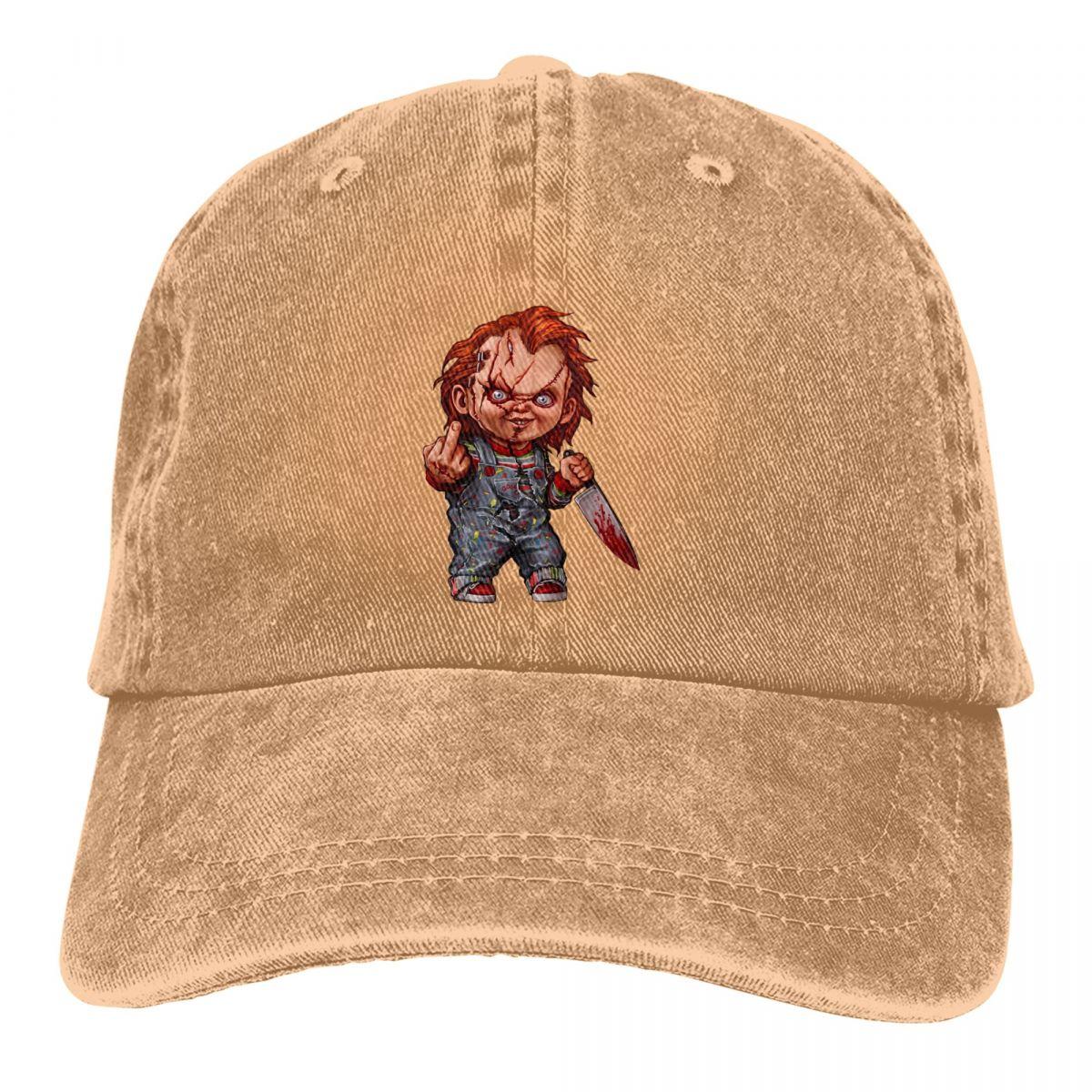 

Summer Cap Sun Visor The Killer Doll Hip Hop Caps Child s Play Chucky Horror Film Cowboy Hat Peaked Hats One Size хаки