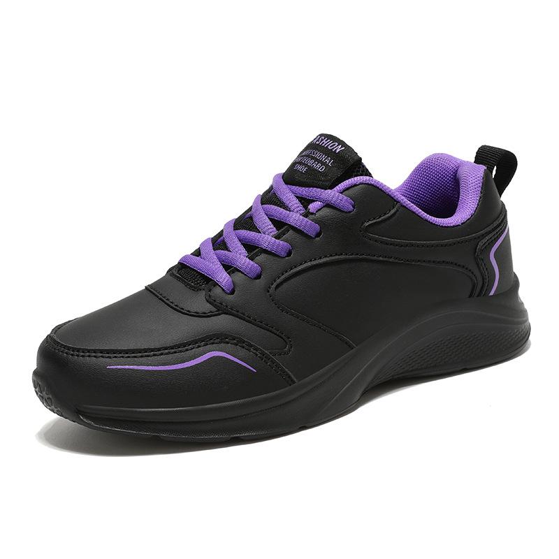 

Leather women s shoes spring and autumn new shoes black waterproof and non-slip women s sports and leisure shoes 41
