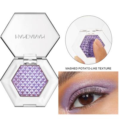 Kameleont Sexkantig Femfärgad Ögonskugga Diamant Högglans Puder Naturlig Pärlemorskimrande Uppljusande Skimrande Glitter för Ansikte Ögonmakeup Kosmetika