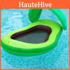 Large Avocado Floating Pool Lounger With Sunshade And Inflatable Raft