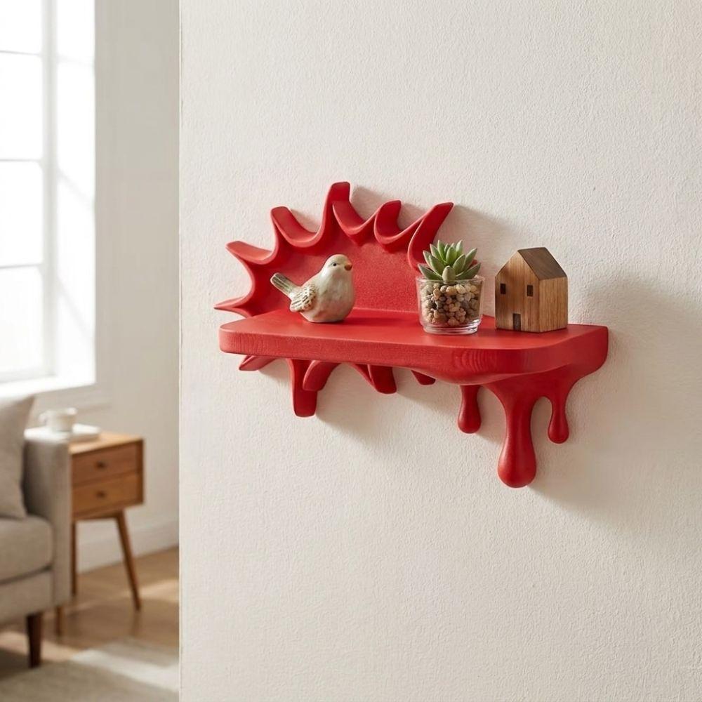 3D Printed Floating Wall Stand Plastic Melting Display Rack Wall Storage Shelf  Home Decoration