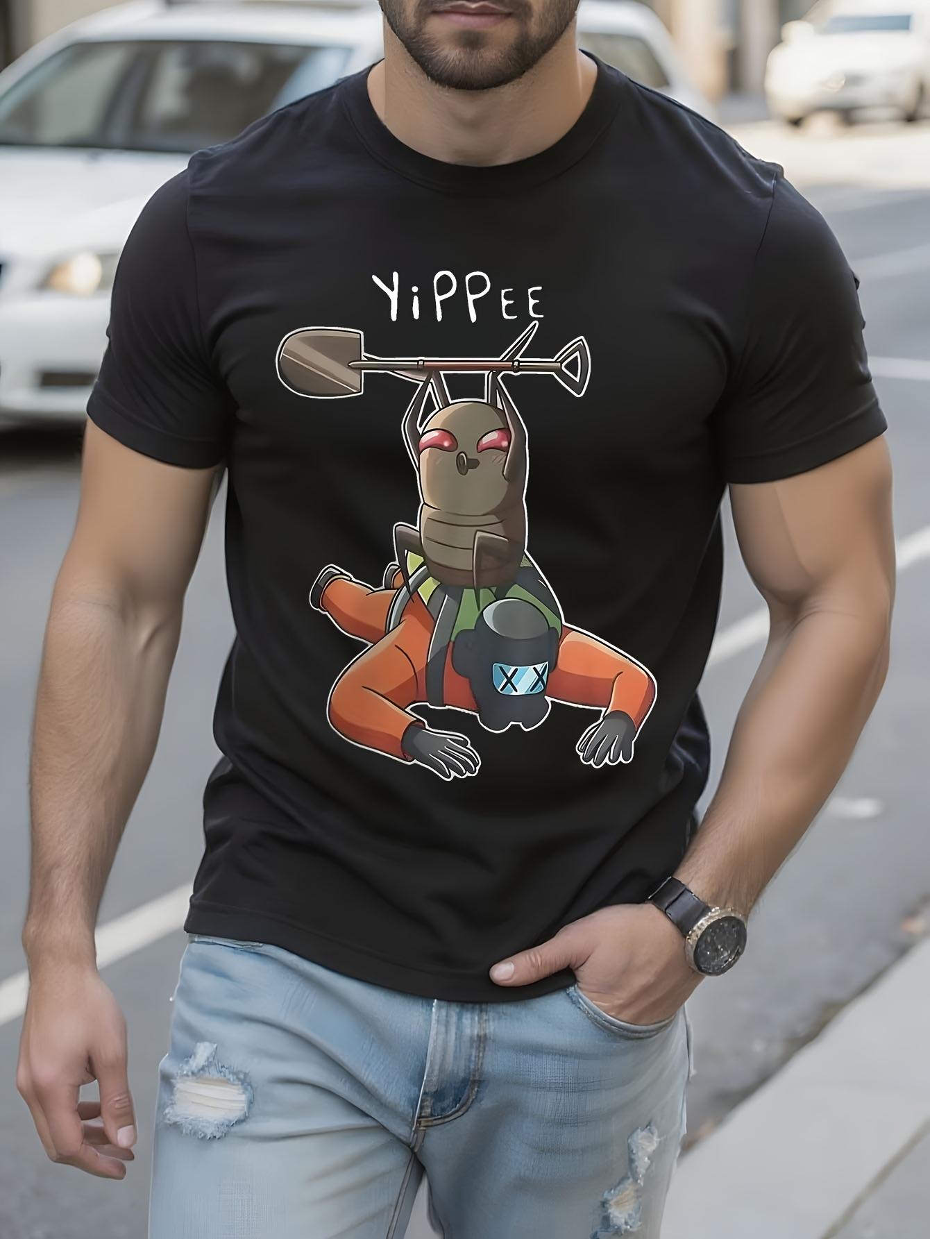 Win Graphic Tshirt Graphic Tshirt - Black with Bold Yippe... L