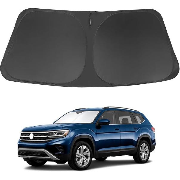 TINGLU Sun Shade For Tesla Model X Tesla X 2016-2024 2025 Accessories Windshield Sun Shade Window Shade UV Rays Protection Sun Visor Cover With