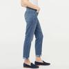 20% off for 2 Pieces Accessible Luxury Level Spring and Summer Blue Straight-leg Cropped Girlfriend Loose High Waist Straight Pants