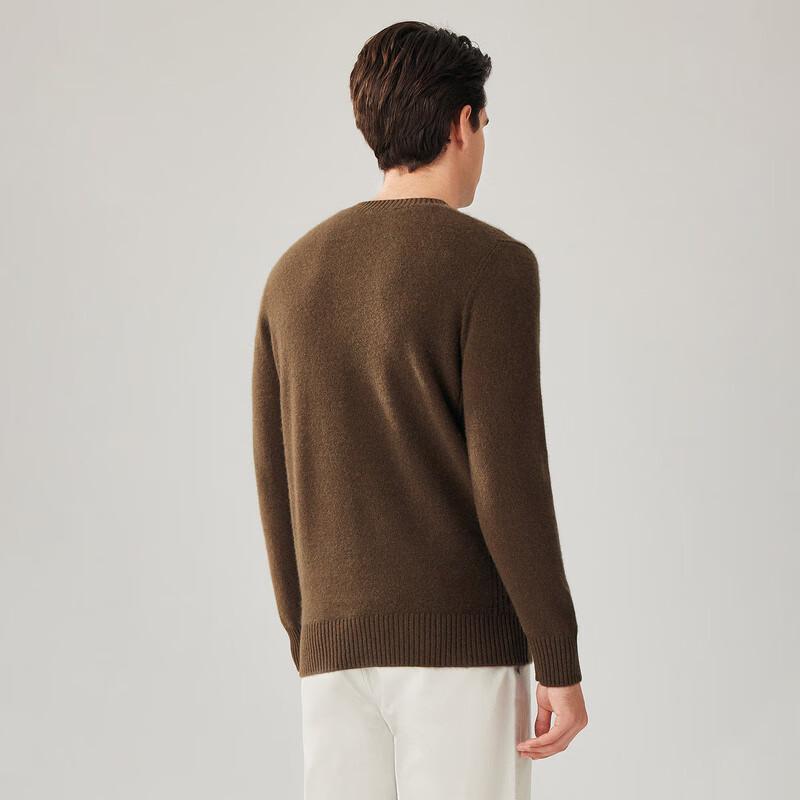 Zhaojun Men's 100% Cashmere Round Neck Sweater