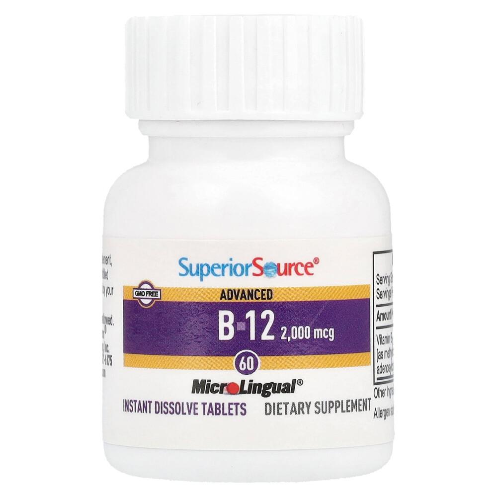 Superior Source Advanced B-12 2000mcg Instant Dissolve MicroLingual Tablets 60 Tablets