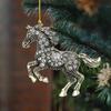 Christmas Horse Ornament Horse-themed Christmas Decor Sparkly Rhinestone Horse Christmas Ornaments for Women Men for Kids