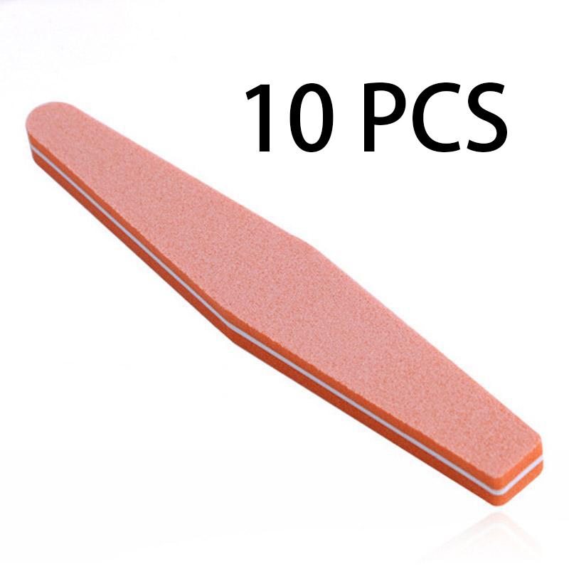

10 шт. Губка для ногтей, водонепроницаемая губка в форме ромба, полоска для полировки ногтей, губка для песка, инструмент для ногтей оранжевый