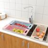Adjustable Dish Drainer Sink Drain Basket Washing Vegetable Fruit Plastic Drying Rack Kitchen Accessories Storage Organizer Tool