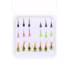 19PCS/Box #16#18 Tungsten Bead Fast Sinking Wet Fly Euro Nymph Fly Trout Fishing Lures Baits