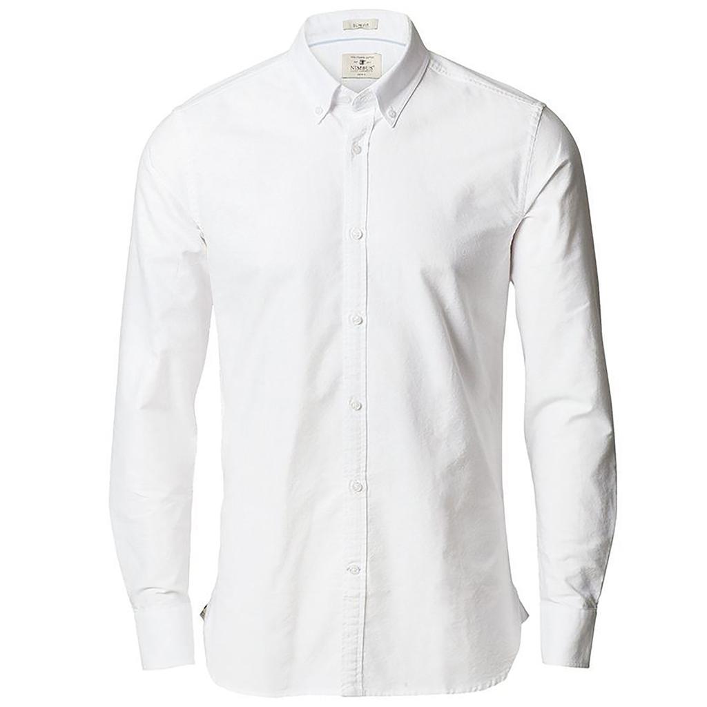 Nimbus Herren-Oxford-Hemd Rochester Slim Fit mit langen Ärmeln