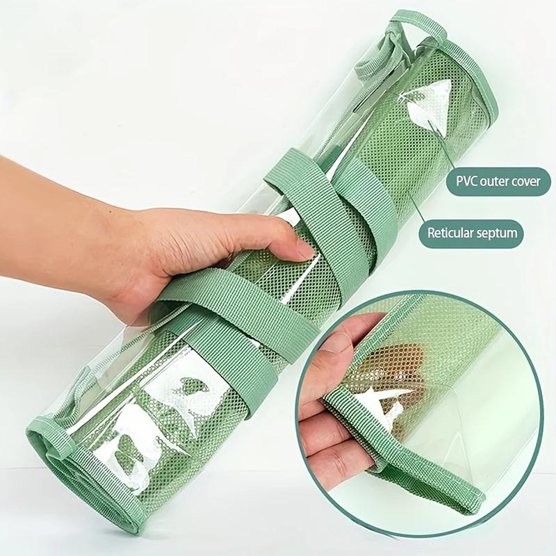 1 Large Capacity Portable Transparent Waterproof Handheld Folder, Expandable File Storage Bag, Pvc Self-Adhesive File Bag