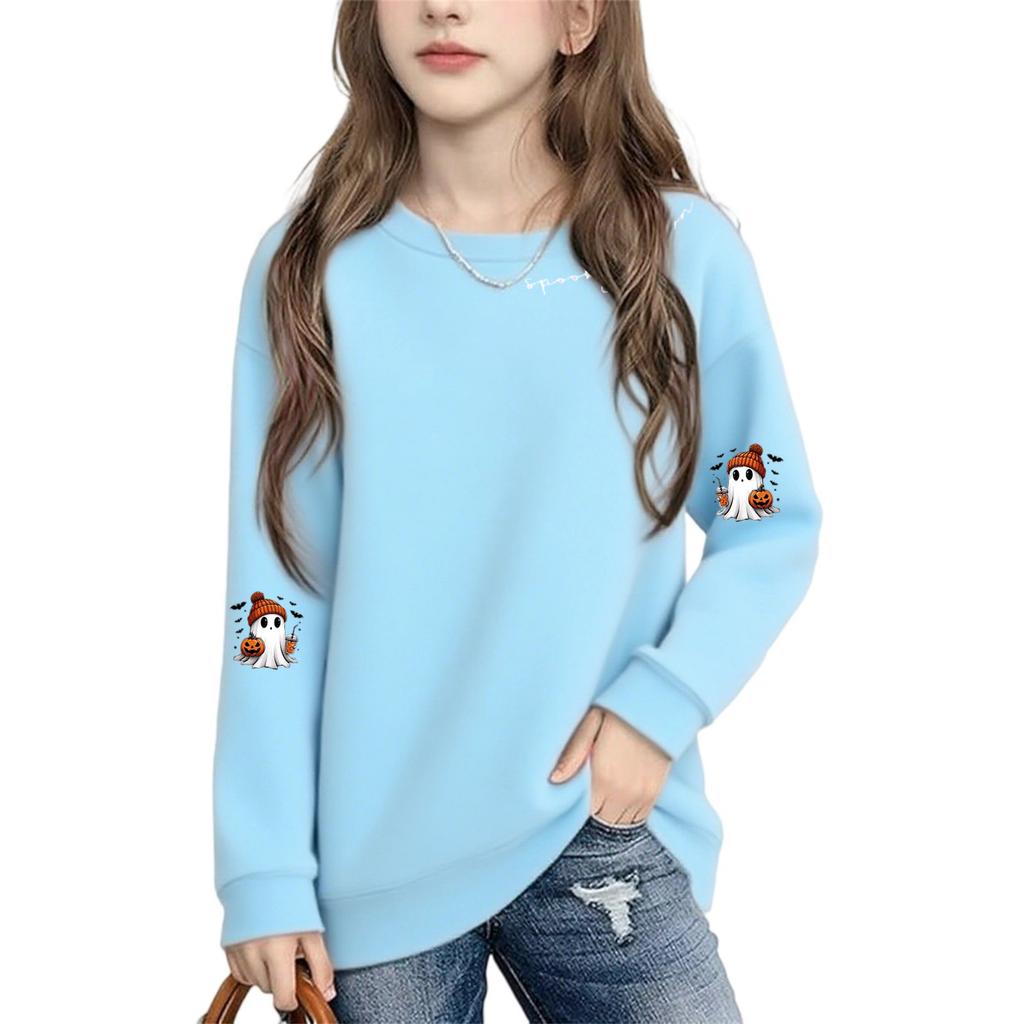 Boys Girls Child Fashion Daily Versatile Casual Crewneck Sweatshirts Daily Long Sleeve Patchwork Top Sweatshirts