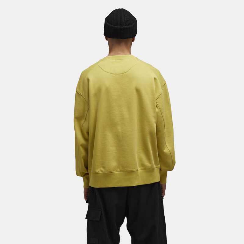 Y-3 Logo Solid Color Loose Fit Long Sleeve Cotton Crewneck Sweatshirt Men sweatshirt Yellow IP7696