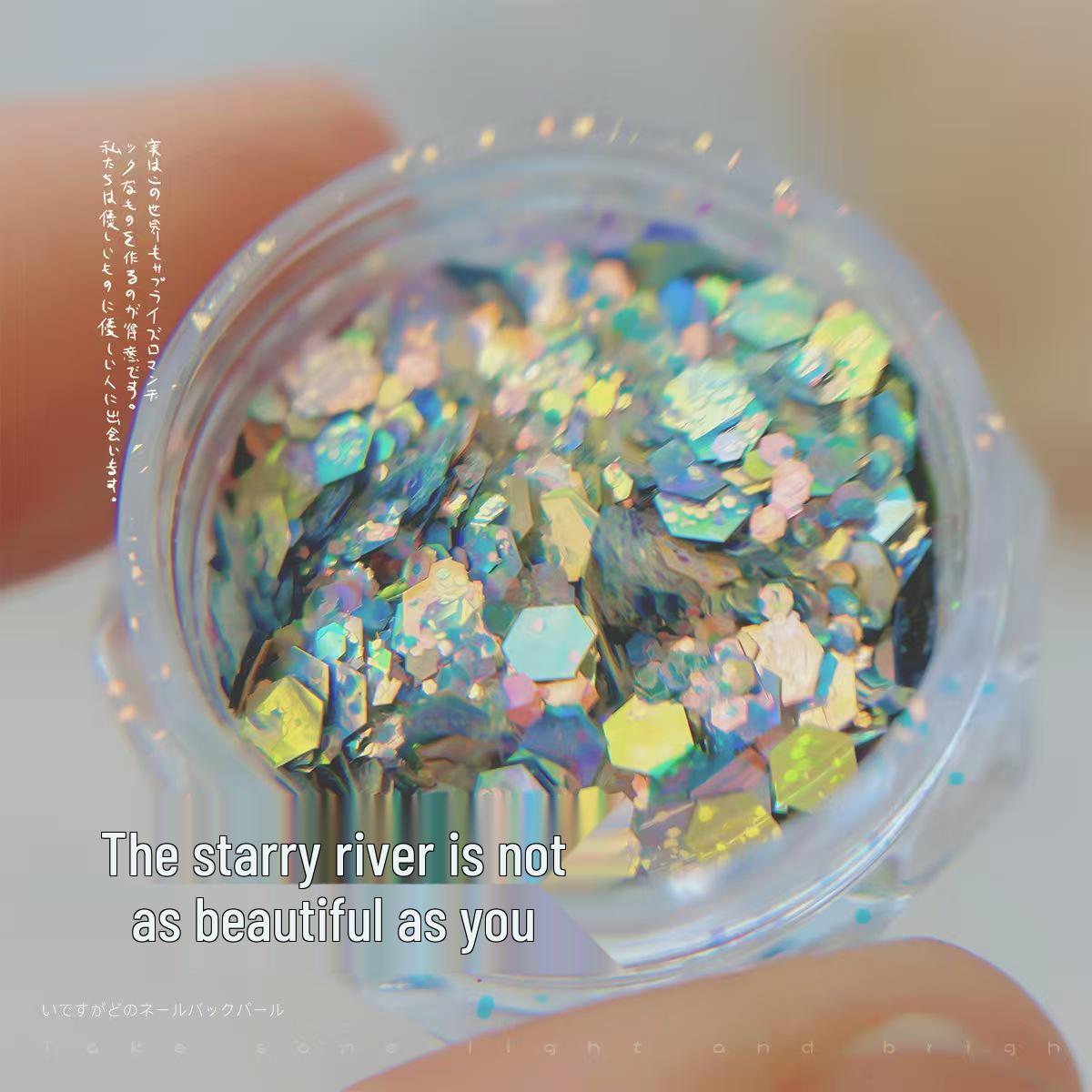 Радужные лепестки тюльпана - Блестящие ультратонкие наклейки для нейл-арта