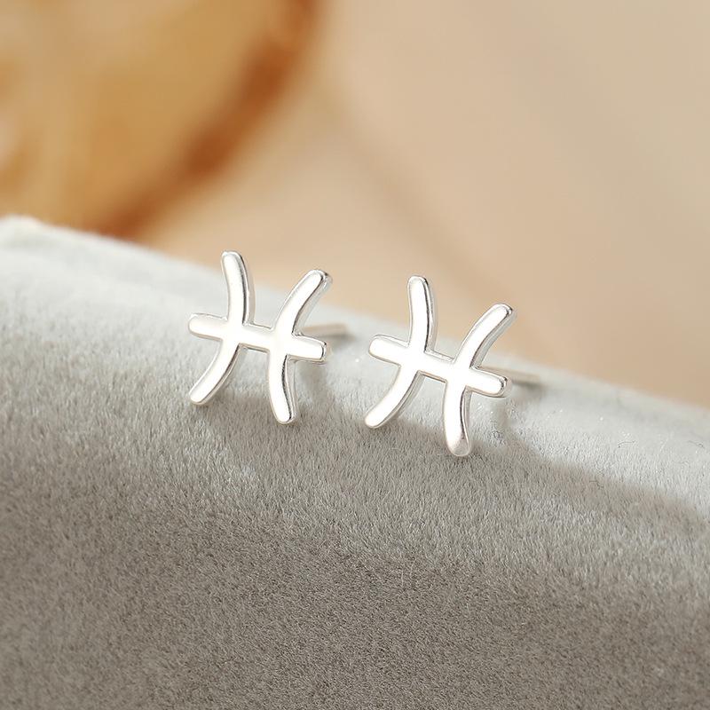 Banyan Tree S925 Silver Zodiac Earrings - Elegant Luxury Design for Women.